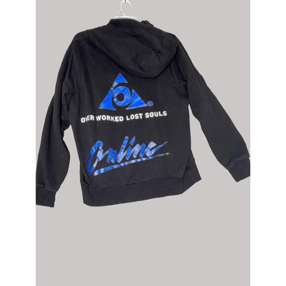 LA Dreamz Hoodie Mens Size XXL‎ Black Pullover AOL Graphic Overworked Souls Geek - Picture 4 of 11